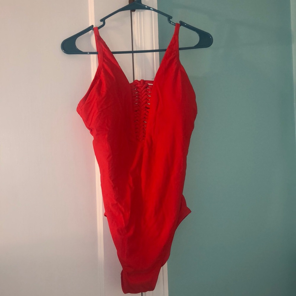 Red hot one piece swimsuit